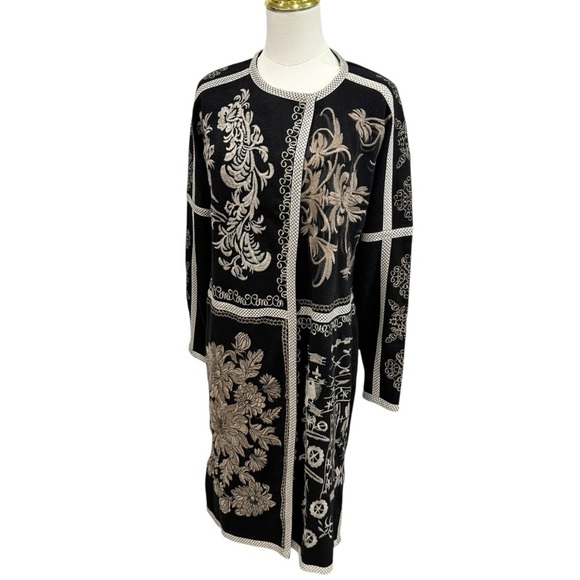 JOHNNY WAS Biya Mila Embroidered Knit Long Sleeve Boxy Sweater Kimono Duster NWT - Picture 6 of 16